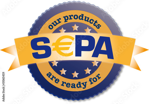 Illustration: Siegel "products ready for SEPA" Siegel "products ready for SEPA"