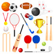 vector illustration of collection of different sports icon