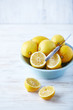 Fresh lemons in a bowl