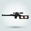 Abstract rifle with a telescopic sight