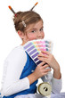 Photo: Little girl with pain swatch Little girl with pain swatch
