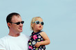 Portrait of happy father and his adorable little daughter