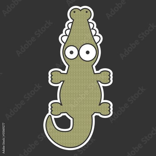 Vector: Illustration of a cute funny crocodile Illustration of a cute funny crocodile