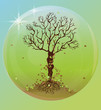 A magic celtic tree in a bubble