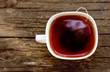 cup of tea on wooden bachground
