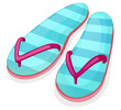Blue stripe sandal