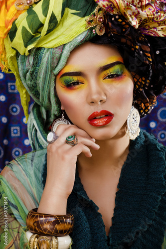Photo: sensual easten girl with shawls on her head sensual easten girl with shawls on her head