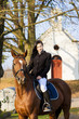 equestrian on horseback, Lomec, Czech Republic