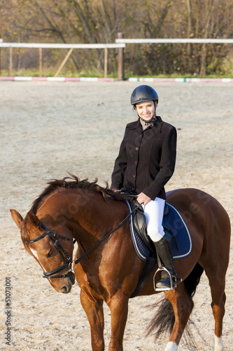 Photo: equestrian on horseback equestrian on horseback