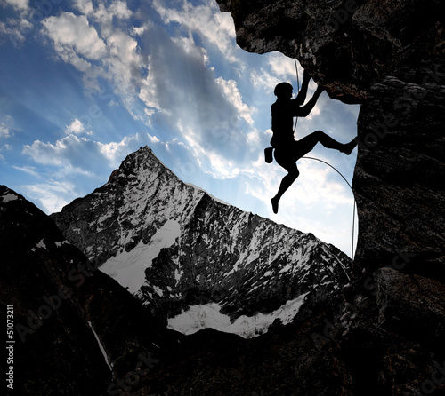Photo: climbers in the Swiss Alps climbers in the Swiss Alps