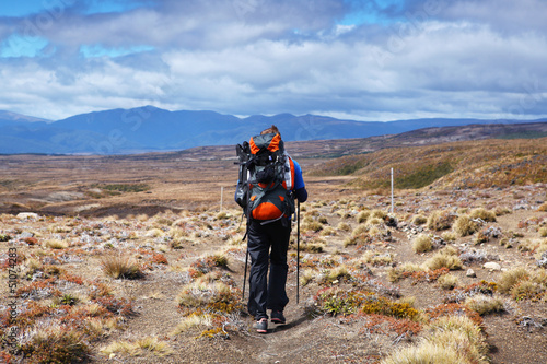 Photo: New Zealand - Tongariro crossing Hiker New Zealand - Tongariro crossing Hiker