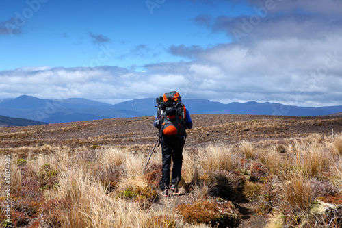 Photo: New Zealand - Tongariro crossing Hiker New Zealand - Tongariro crossing Hiker
