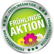 Button "Frühlingsaktion" grün/silber