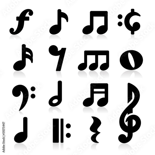 Vector: Music Notes Icons Music Notes Icons