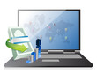 business stats on a modern laptop