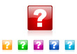 question vector glossy web icon set