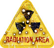 Radiation area warning, vector illustration