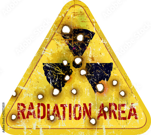 Vector: Radiation area warning, vector illustration Radiation area warning, vector illustration