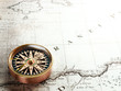 compass on old map 1732