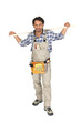 Handyman wearing a toolbelt