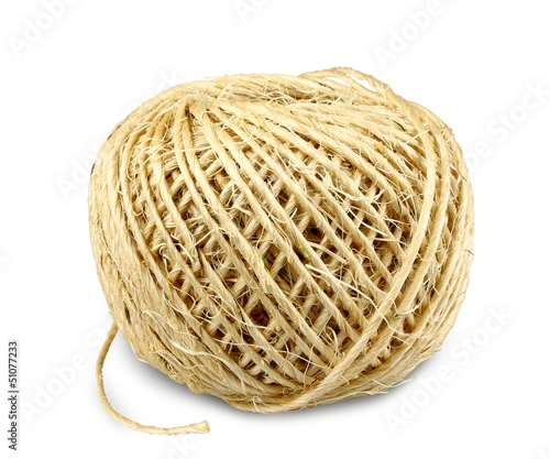 Photo: Tangle of brown ropes close up Tangle of brown ropes close up