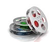 A film on the reel, isolated (3-d visualization)