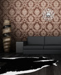 Illustration: Modern couch in front of wall | 3d interior Modern couch in front of wall | 3d interior