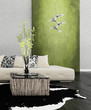 Modern couch in front of wall | 3d interior