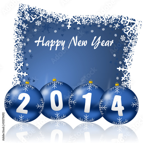 Vector: 2014 new years illustration with christmas balls 2014 new years illustration with christmas balls
