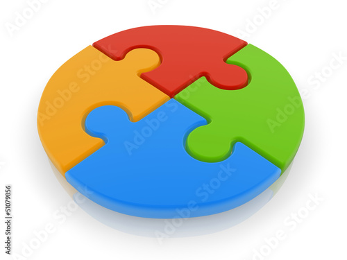 Illustration: Round Puzzle Circle Round Puzzle Circle