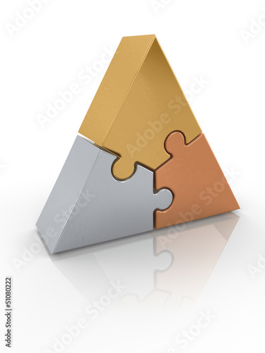 Illustration: precious metal triangle puzzle precious metal triangle puzzle
