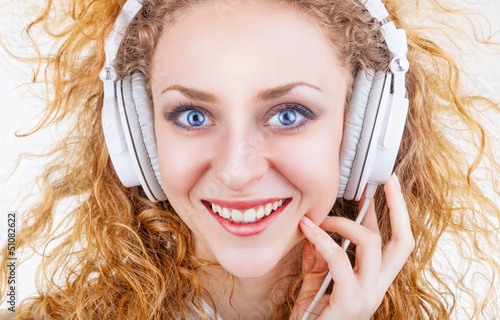 Photo: Girl with headphones Girl with headphones