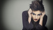 Young woman with serious expression