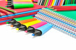 collection stationery isolated on white background