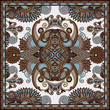 Traditional ornamental floral paisley bandanna.