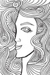 Vektor: Abstract sketch of woman face. Vector illustration. Abstract sketch of woman face. Vector illustration.