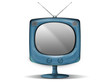 television retro sur pied