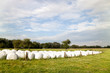 Landschaft mit Strohballen