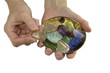 Crystal healer offering rutilated quartz