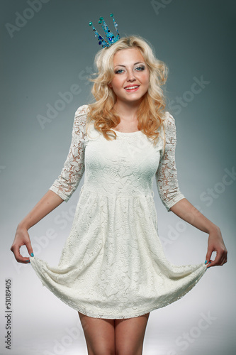 Photo: woman wearing princess crown woman wearing princess crown