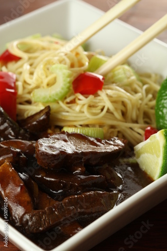 Photo: Beef with salad Beef with salad