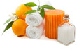 set of spa with  orange