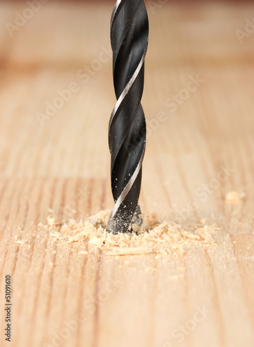 Photo: Close-up image of drilling hole Close-up image of drilling hole