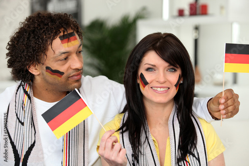 Photo: Patriotic German couple Patriotic German couple