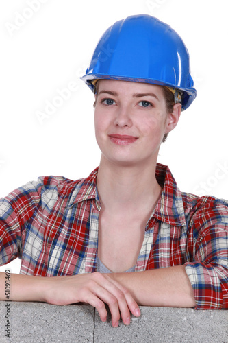 Photo: Female construction worker Female construction worker