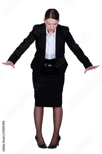 Photo: Businesswoman on the edge Businesswoman on the edge