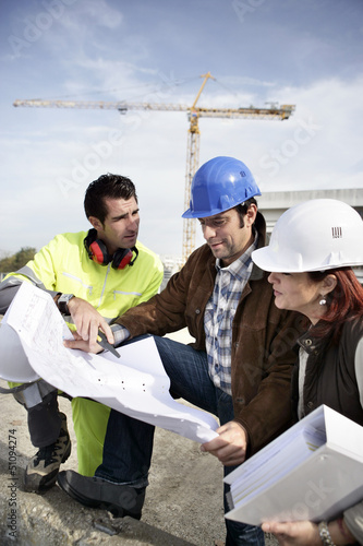 Photo: Team on construction site Team on construction site