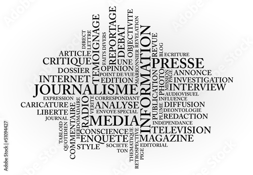 Illustration: nuage de mots: journalisme nuage de mots: journalisme