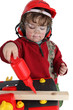 Foto: Little boy playing builder Little boy playing builder