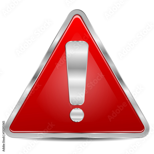Vector: sign of danger of red color on a white background sign of danger of red color on a white background